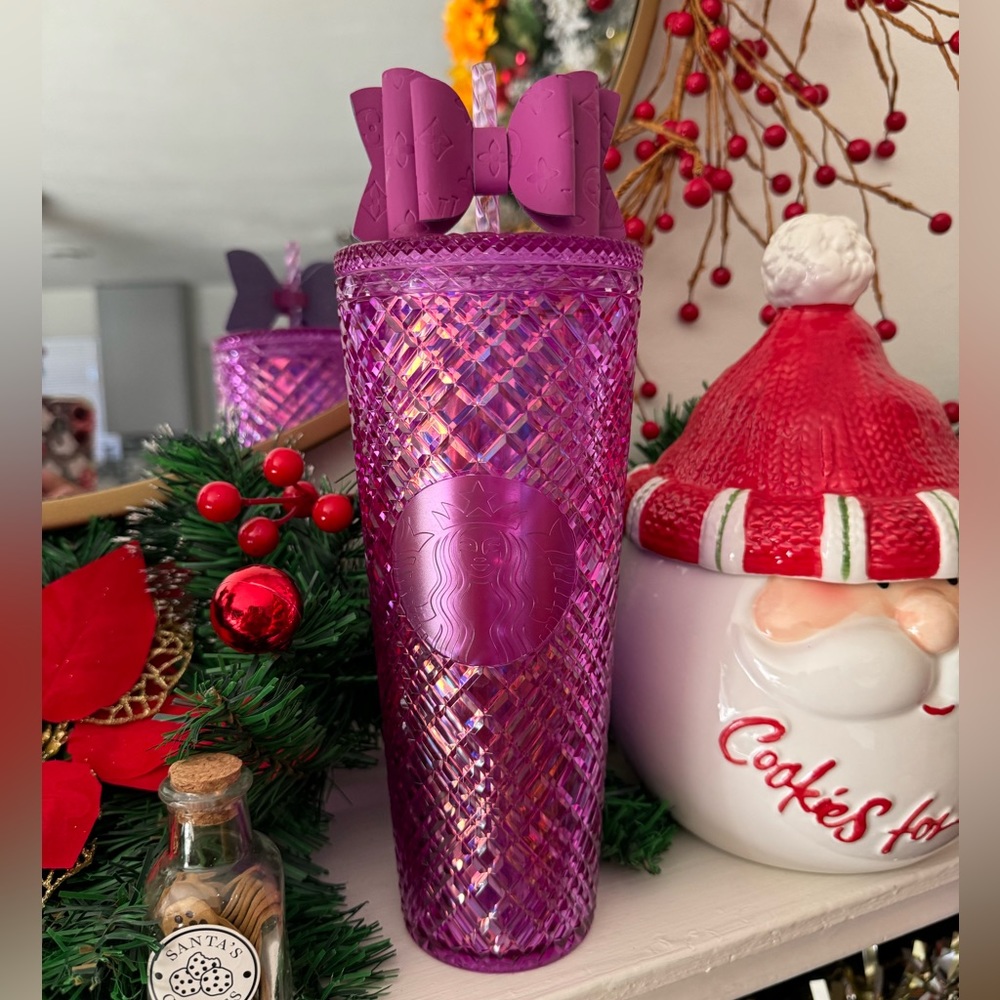 SOLD🌷💐 STARBUCKS pink magenta Valentine’s Day jeweled taffy tumbler ✨ - Picture 11 of 17